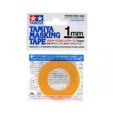 FITA ADESIVA PARA MÁSCARA DE PINTURA MASKING TAPE 1MM TAMIYA TAM 87206